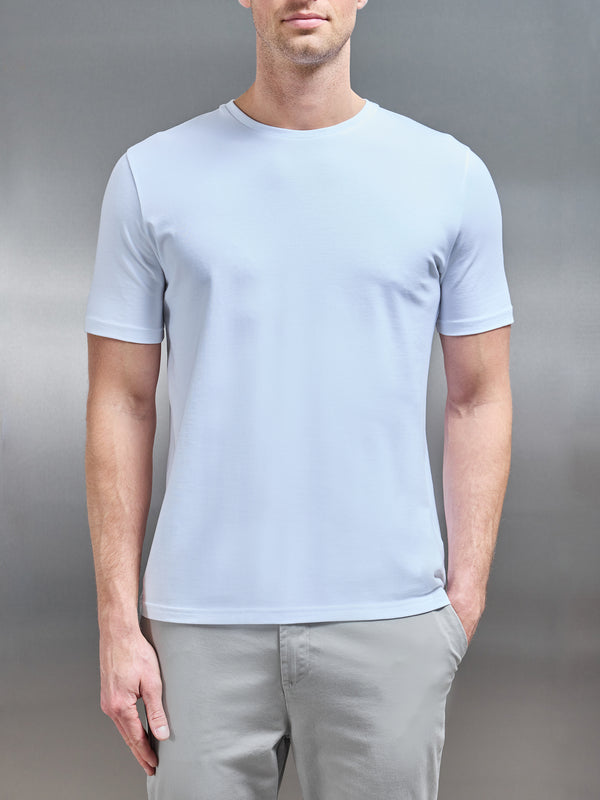 Stretch Slim Fit Cotton T-Shirt in White