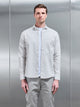 Stripe Long Sleeve Cutaway Collar Shirt in White