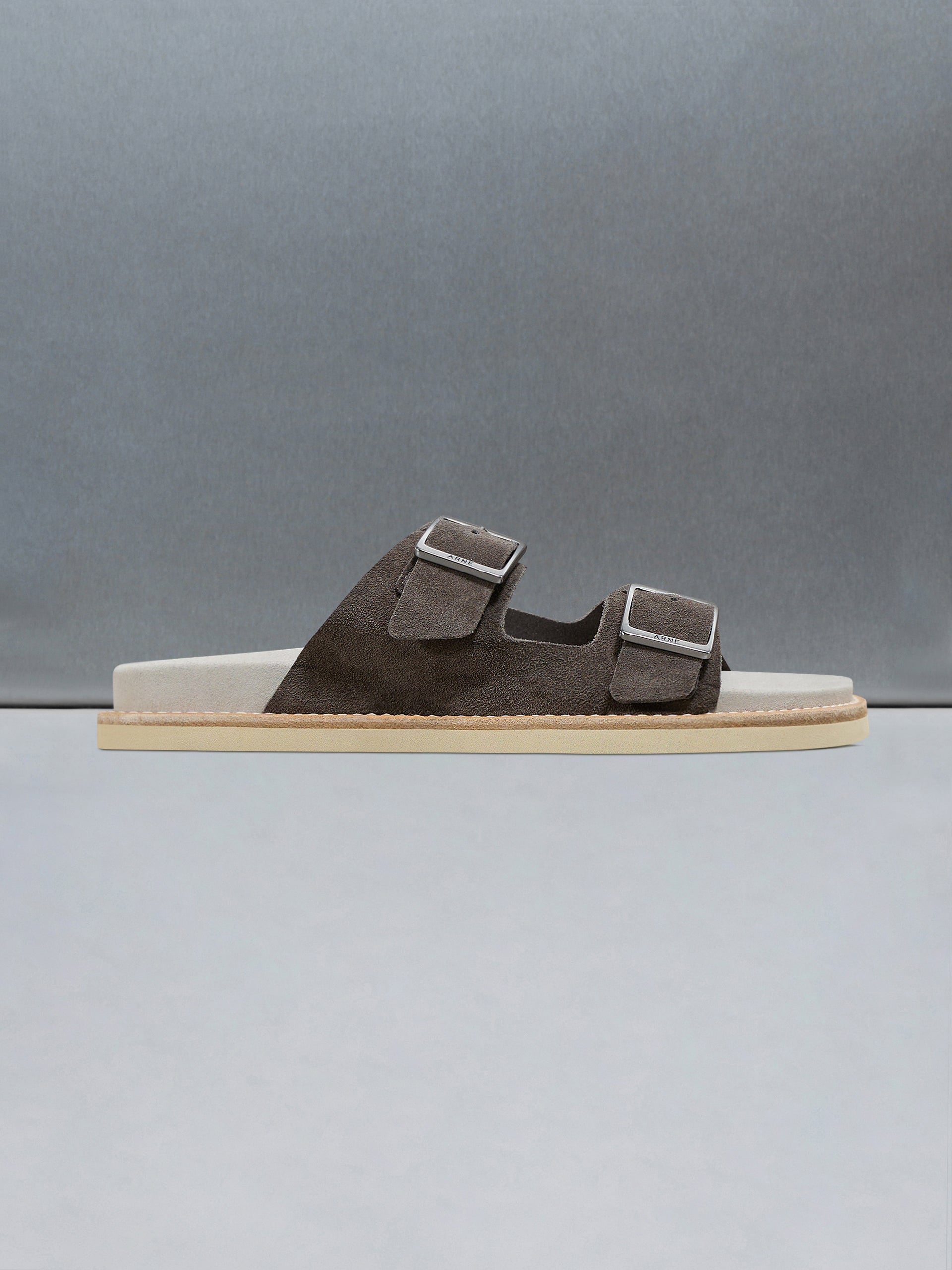 Suede Sandals in Taupe