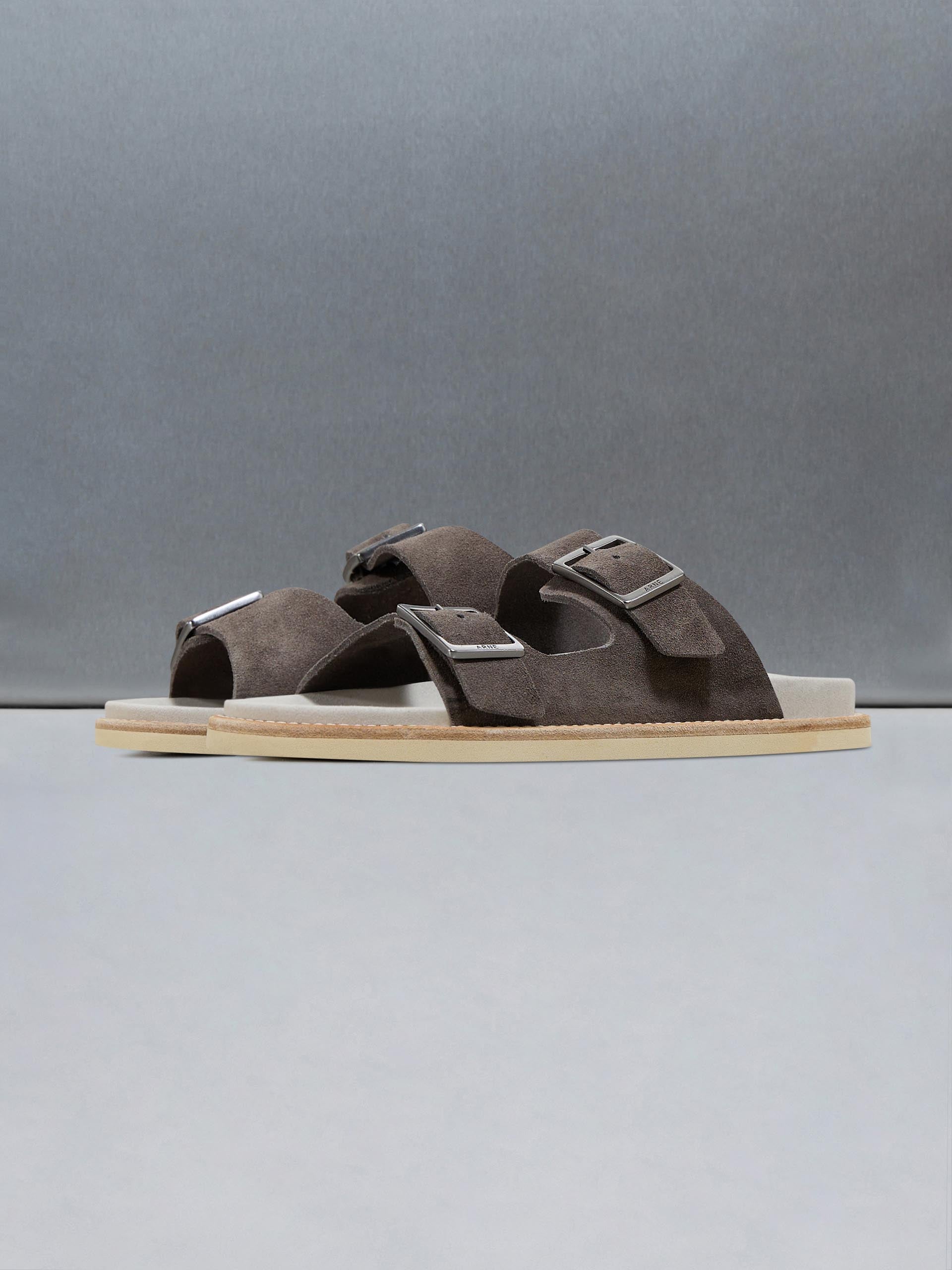 Suede Sandal in Taupe ARNE UK
