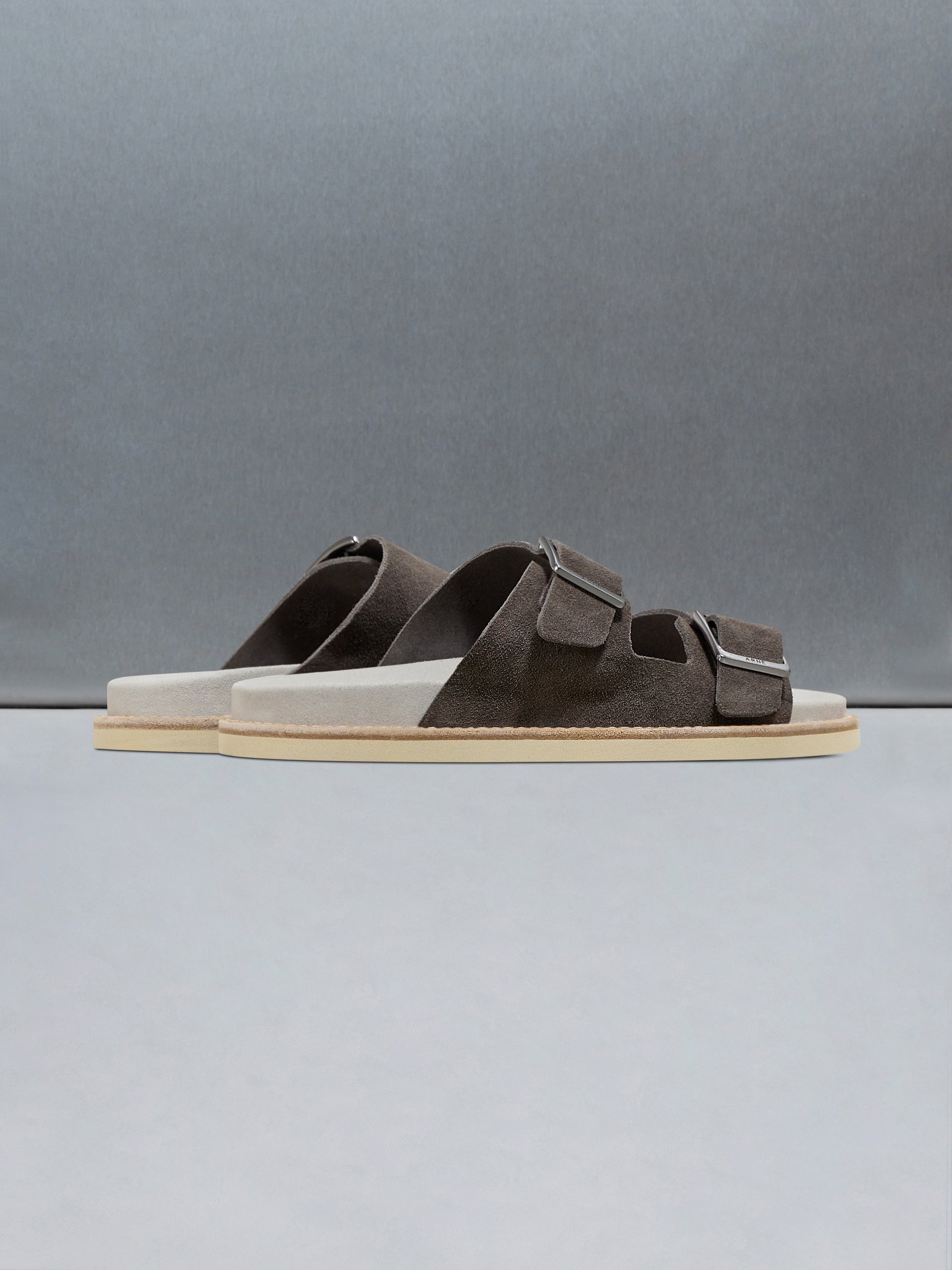 Suede Sandals in Taupe