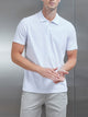 Mercerised Supima Cotton Button Polo Shirt in White