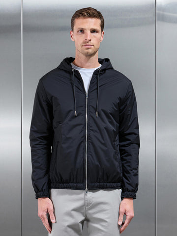 Shell Padded Windbreaker in Black