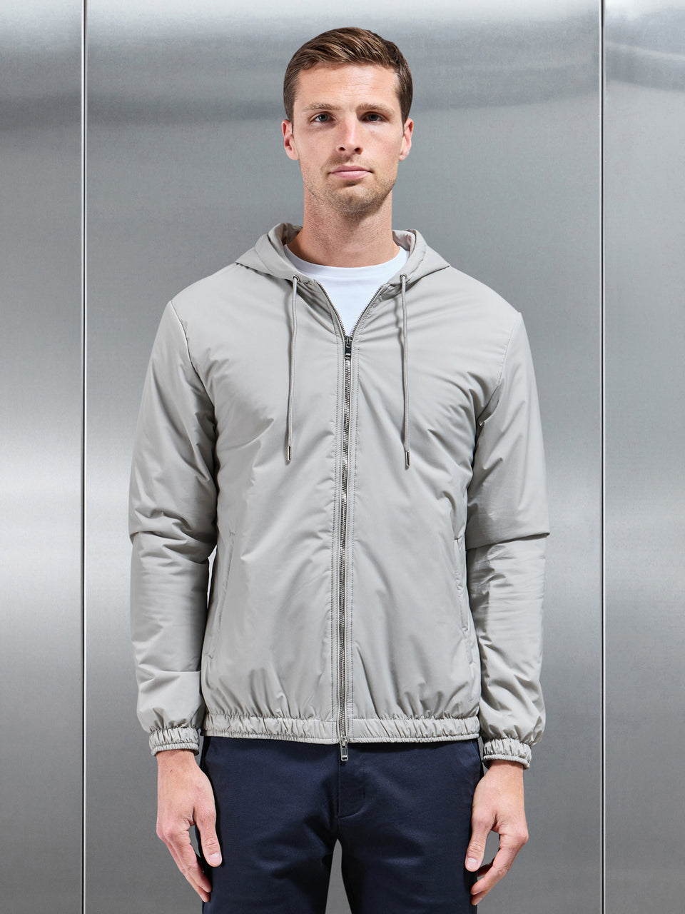 Shell Padded Windbreaker in Stone