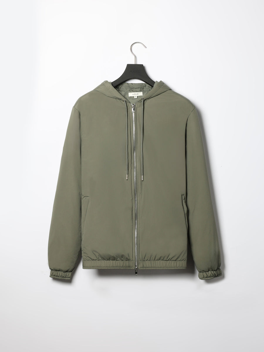 Shell Padded Windbreaker in Olive