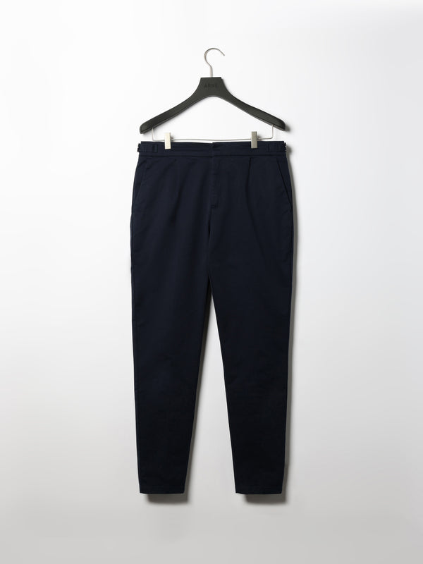 Side Adjuster Tailored Chino Trouser in Navy