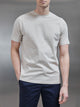 Slim Fit Cotton T-Shirt in Beige