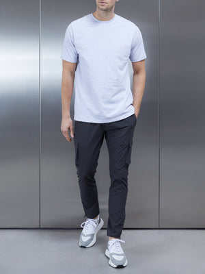 Slim Fit Cotton T-shirt in Marl Grey