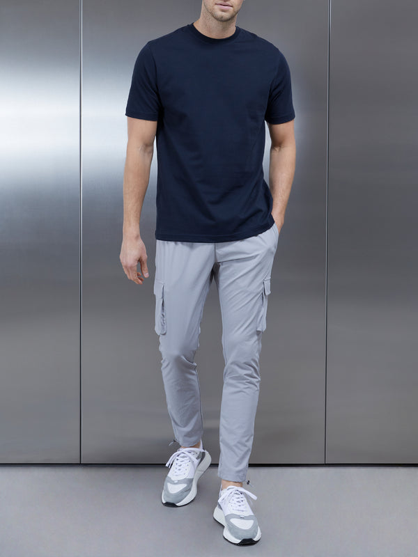 Slim Fit Cotton T-shirt in Navy