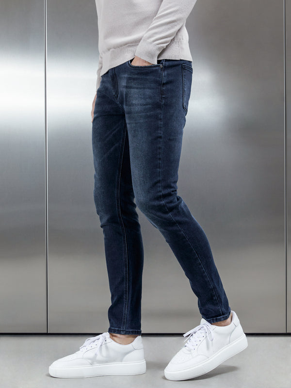 Slim Fit Denim Jeans in Midnight Blue