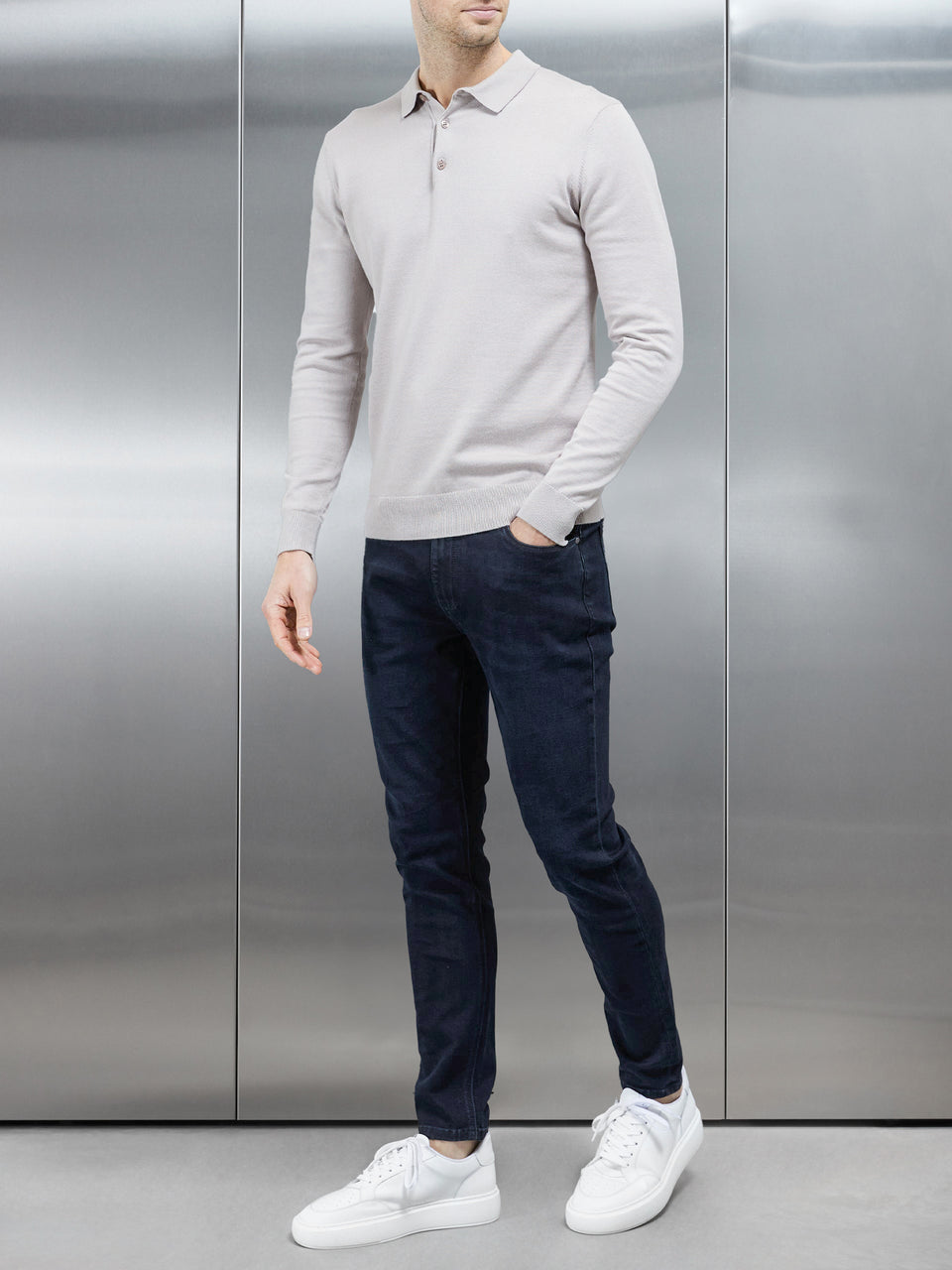 Slim Fit Denim Jeans in Navy