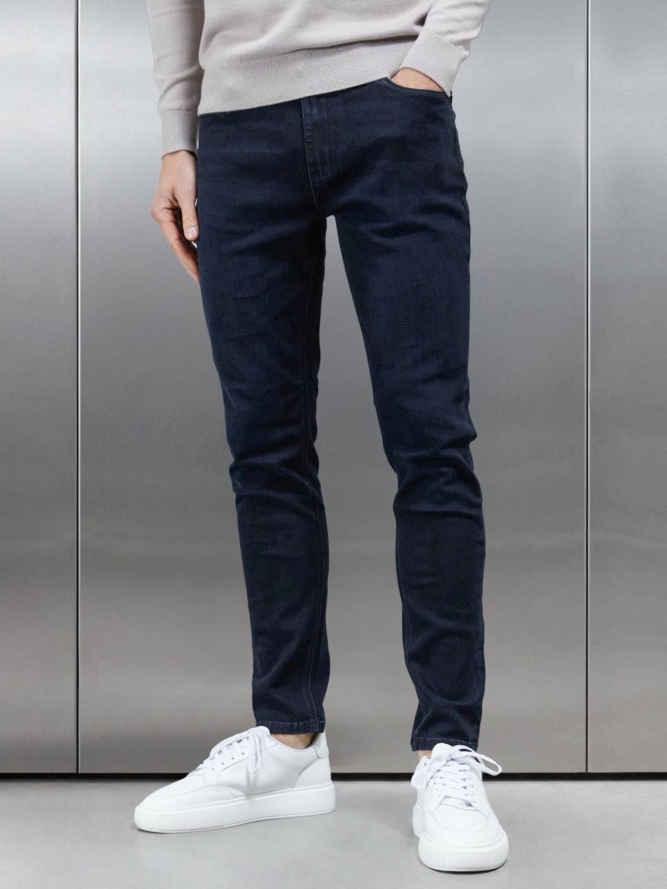Slim Fit Denim Jeans in Navy