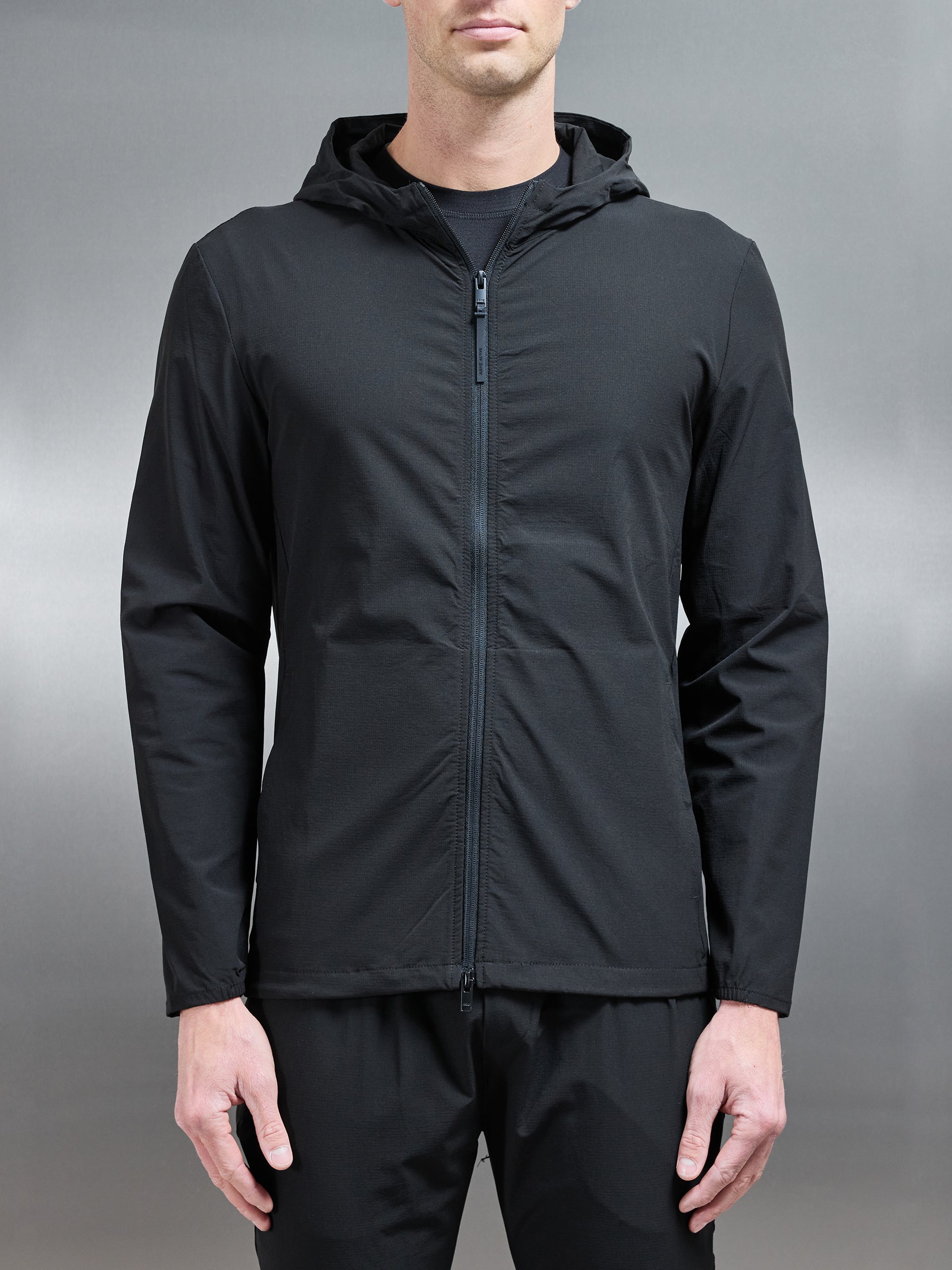 Active Technical Windbreaker in Black