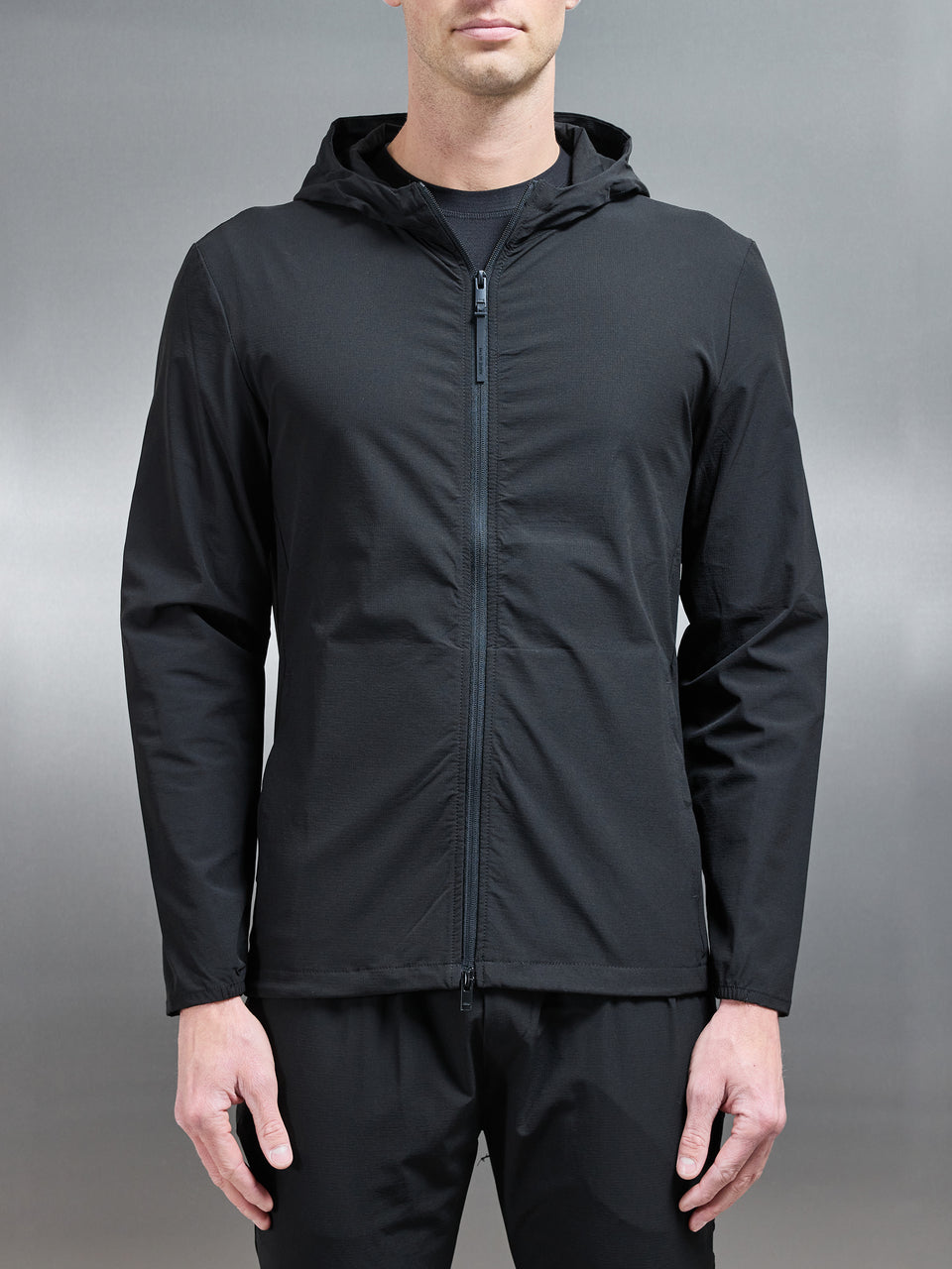 Active Technical Windbreaker in Black