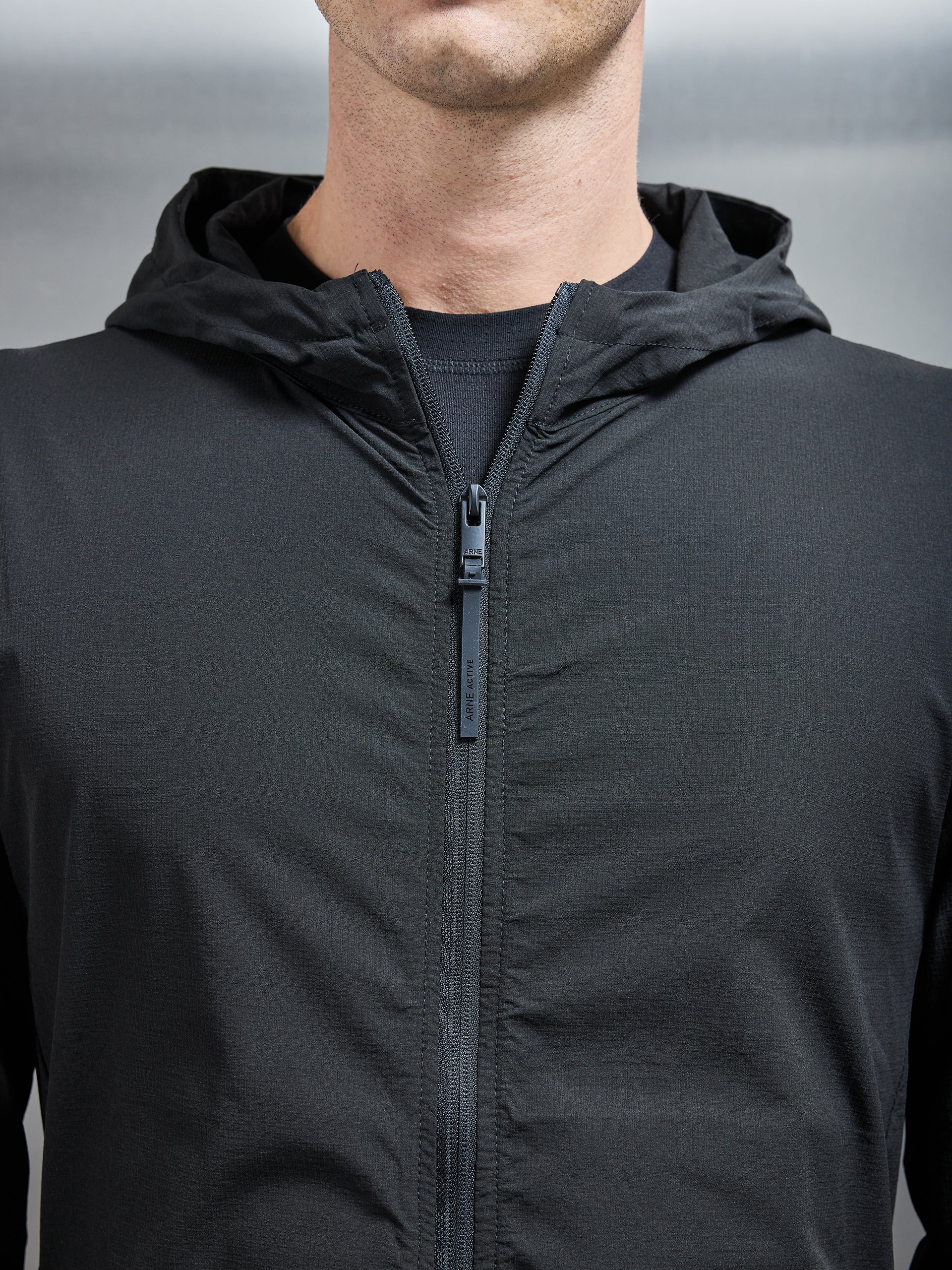 Active Technical Windbreaker in Black