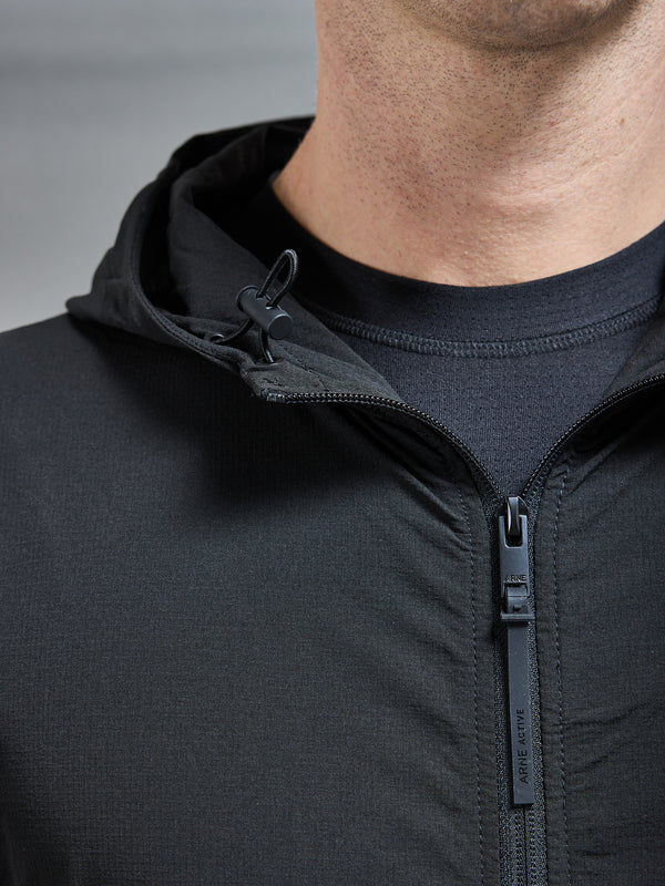 Active Technical Windbreaker in Black