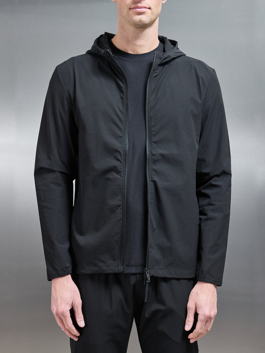 Active Technical Windbreaker in Black