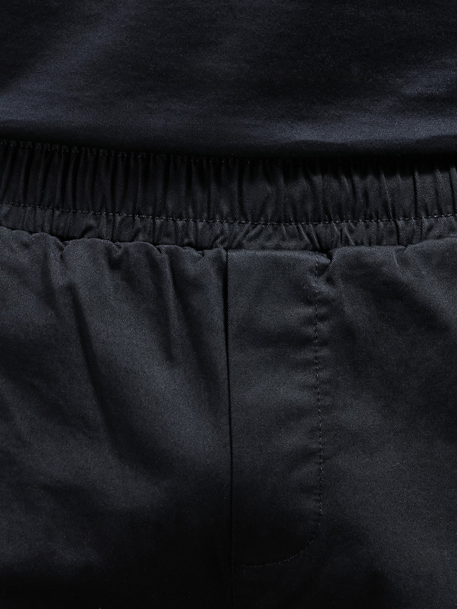 Tailored Chino Drawstring Short in Black