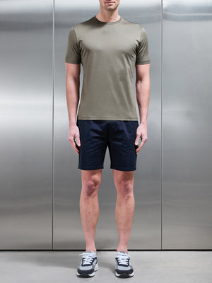 Tailored Chino Drawstring Short in Navy