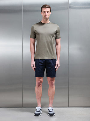 Tailored Chino Drawstring Short in Navy
