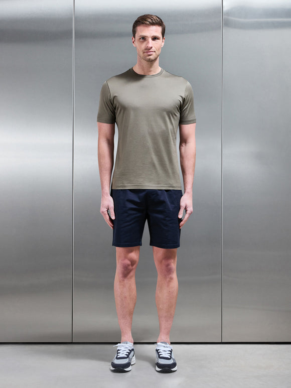 Tailored Chino Drawstring Short in Navy