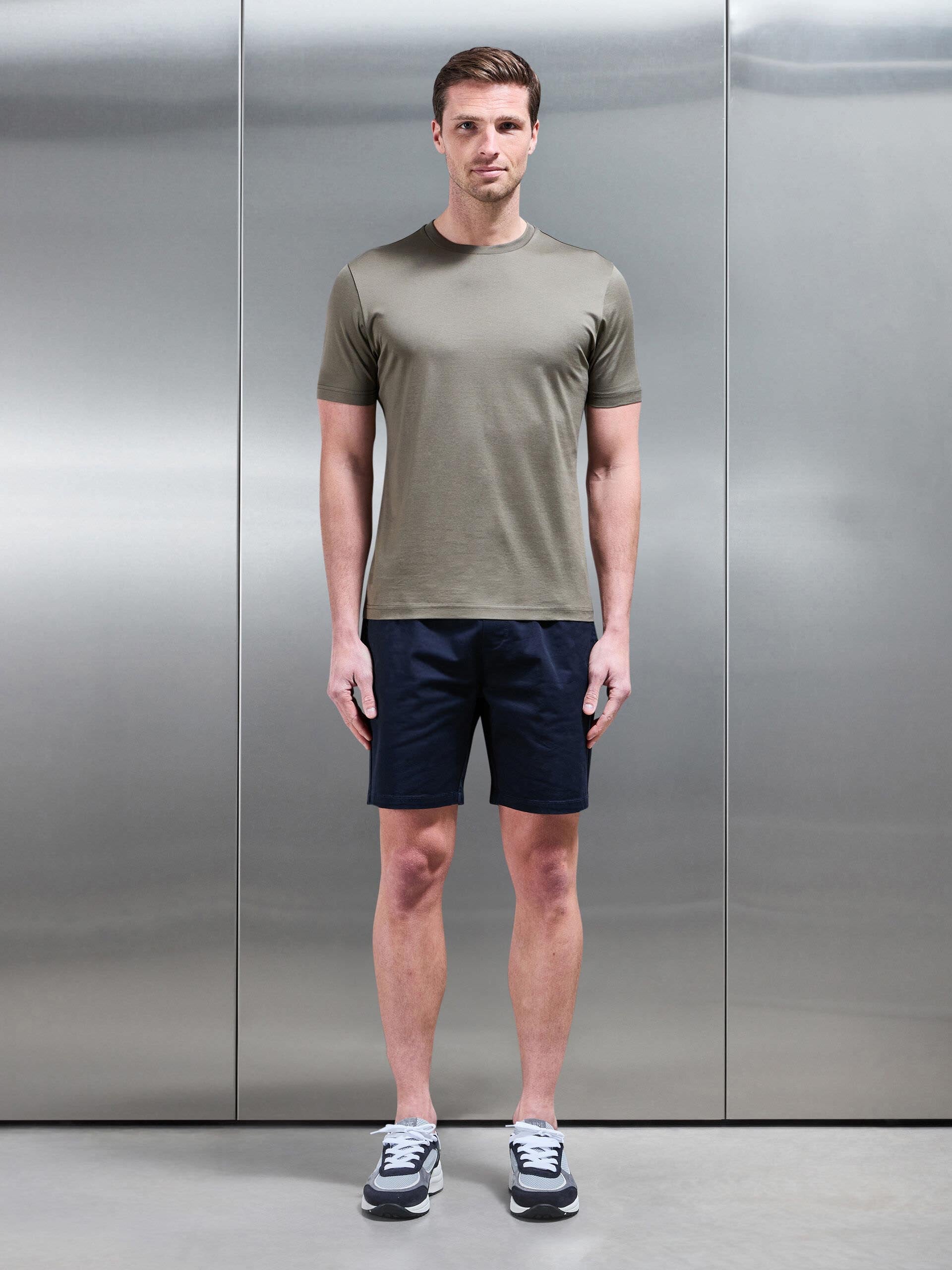 Tailored Chino Drawstring Short in Navy
