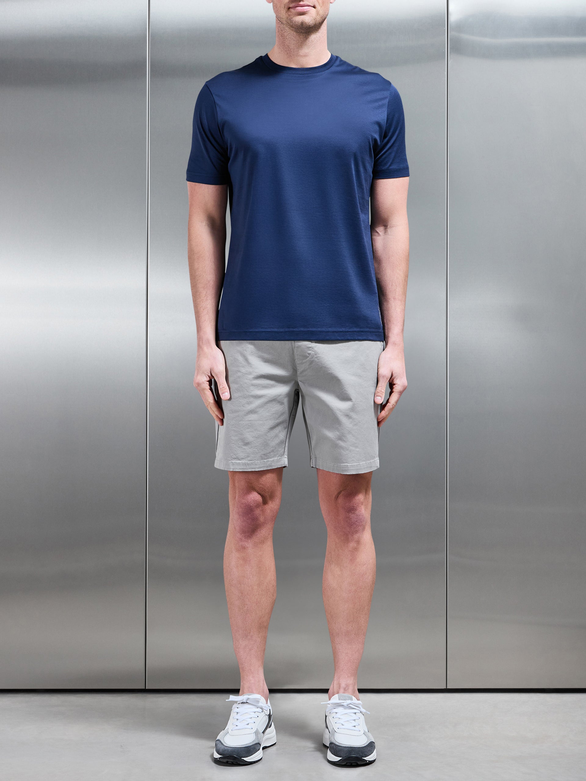 Tailored Chino Drawstring Short in Stone