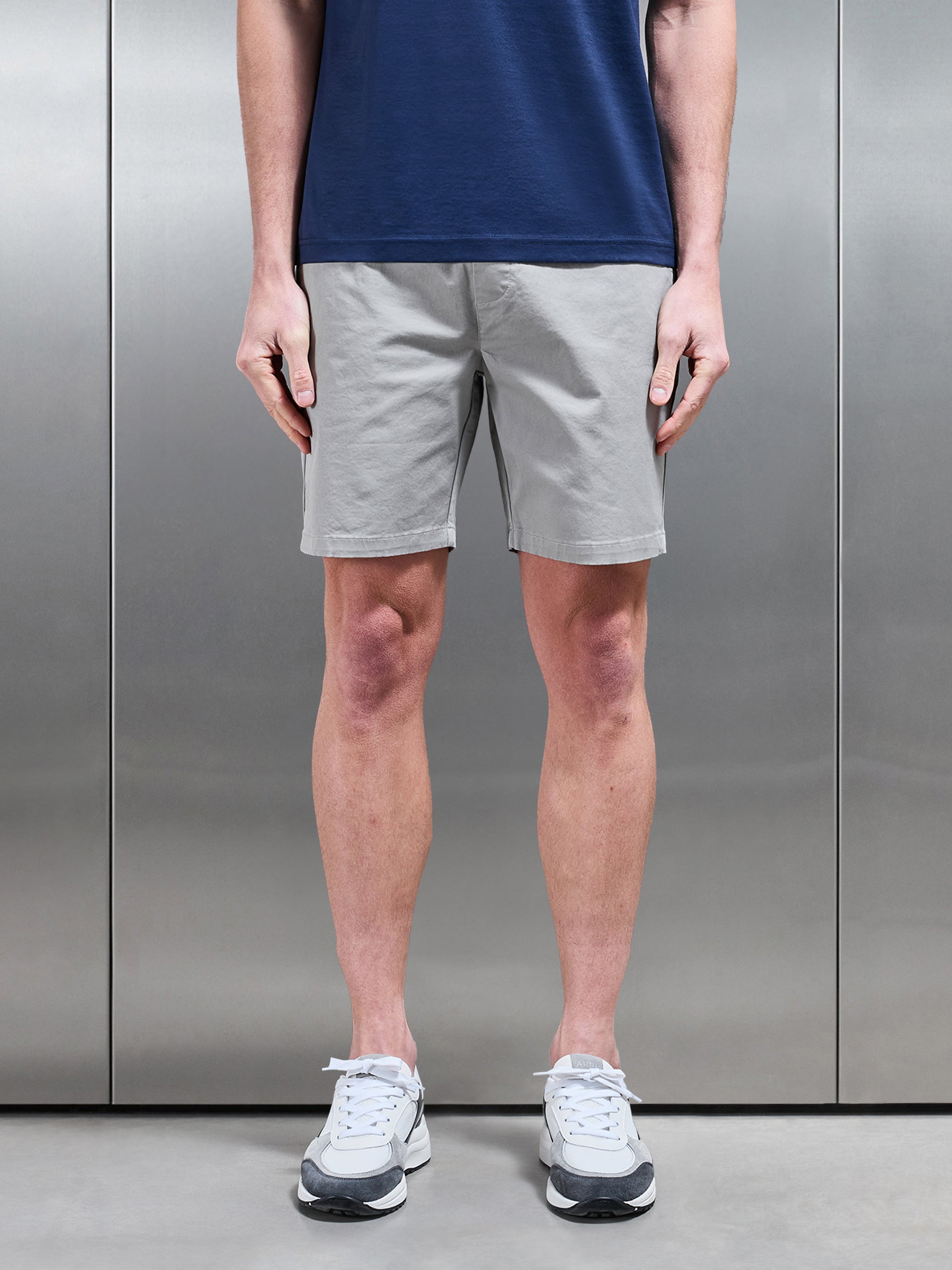 Tailored Chino Drawstring Short in Stone