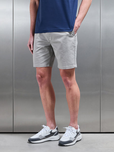 Tailored Chino Drawstring Short in Stone