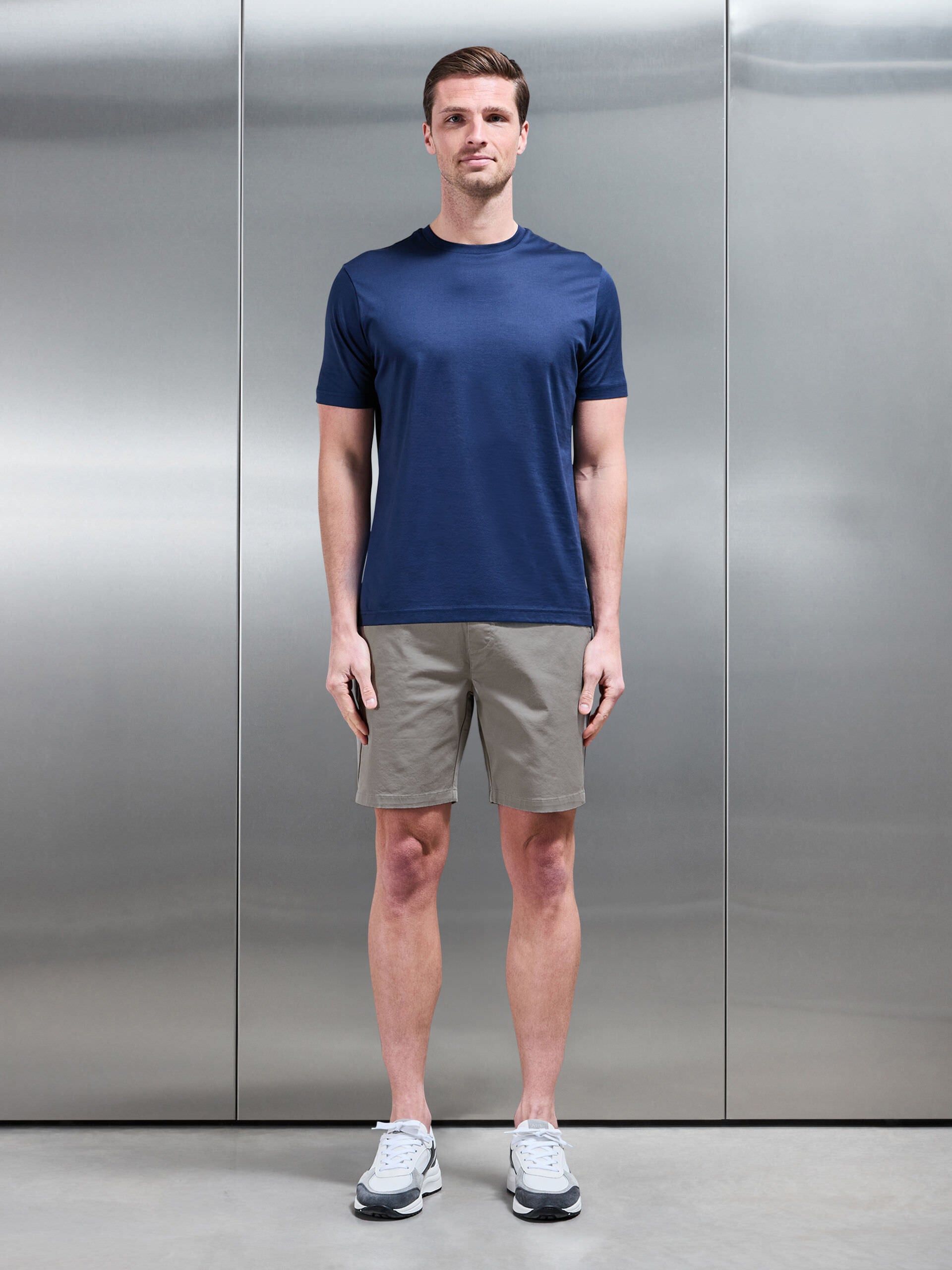 Tailored Chino Drawstring Short in Stone