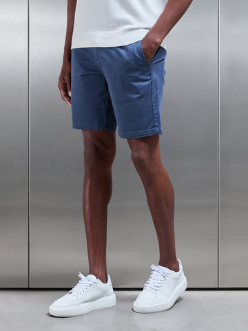 Tailored Chino Short in Air Force Blue