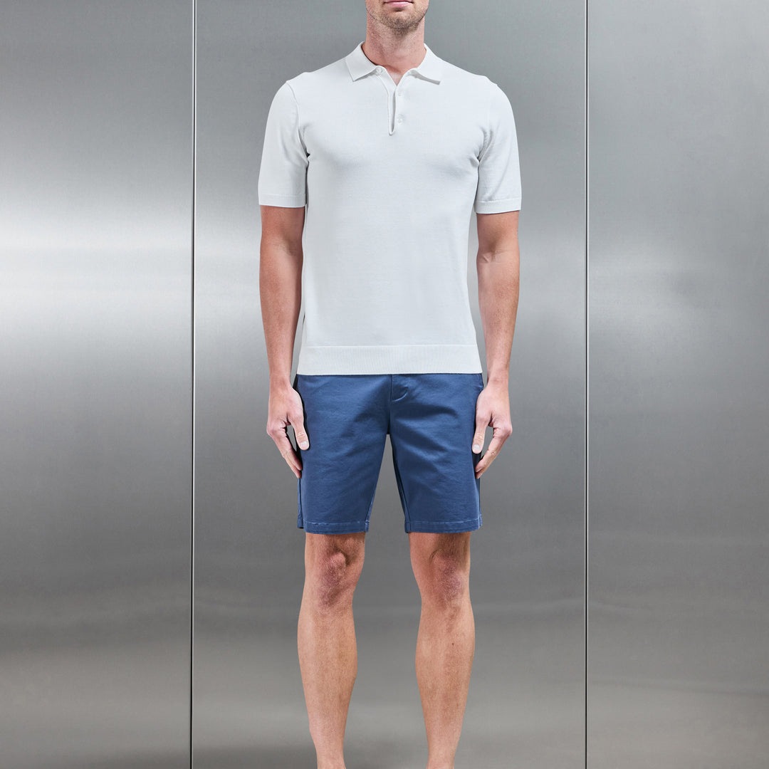 Tailored Chino Short in Air Force Blue