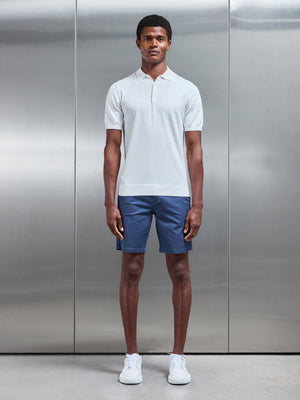 Tailored Chino Short in Air Force Blue