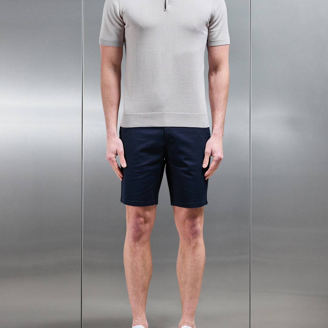 Tailored Chino Short in Navy