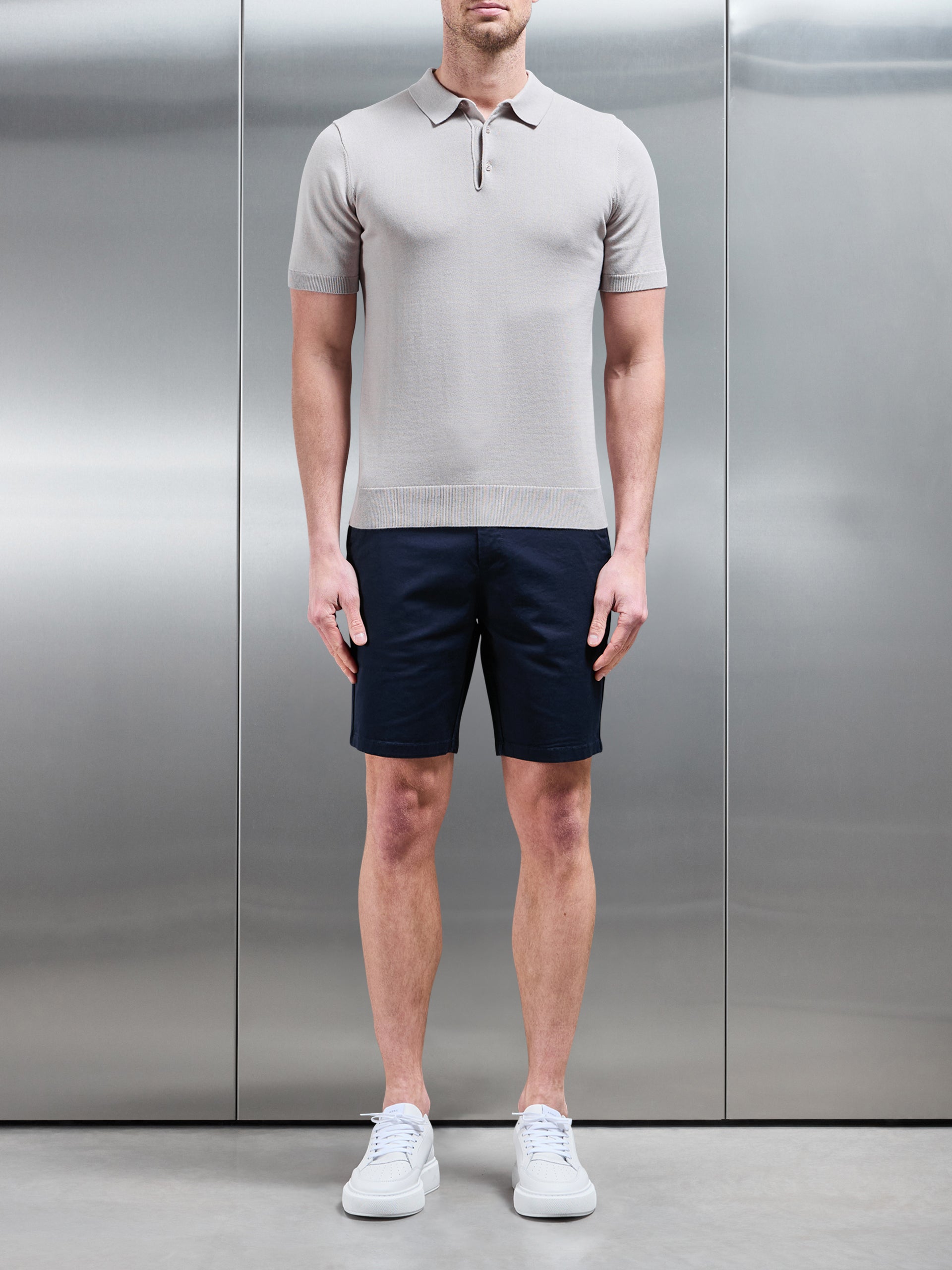 Tailored Chino Short in Navy