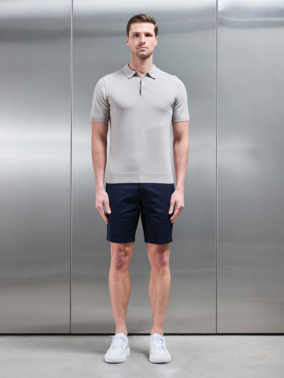 Tailored Chino Short in Navy