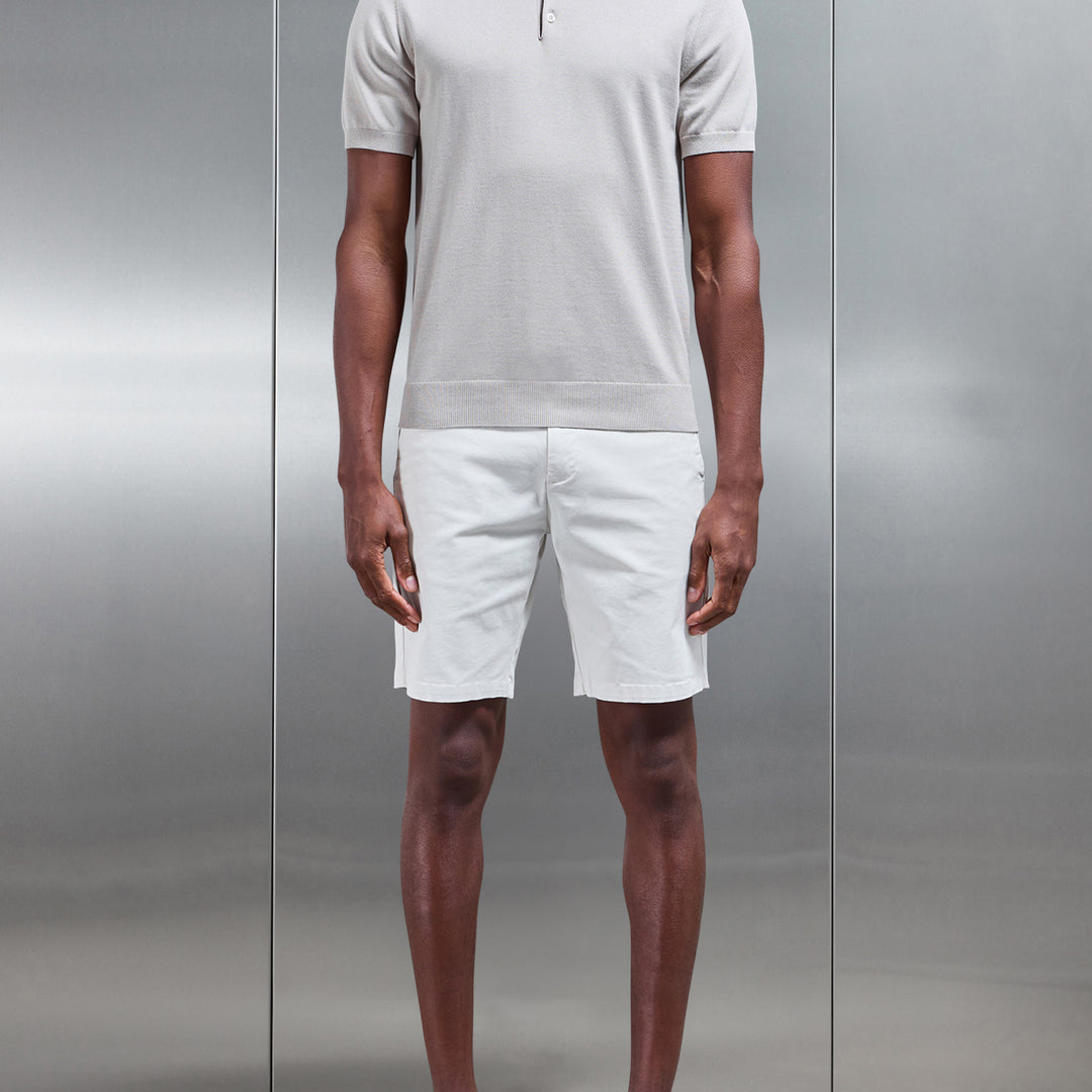 Tailored Chino Short in Off White