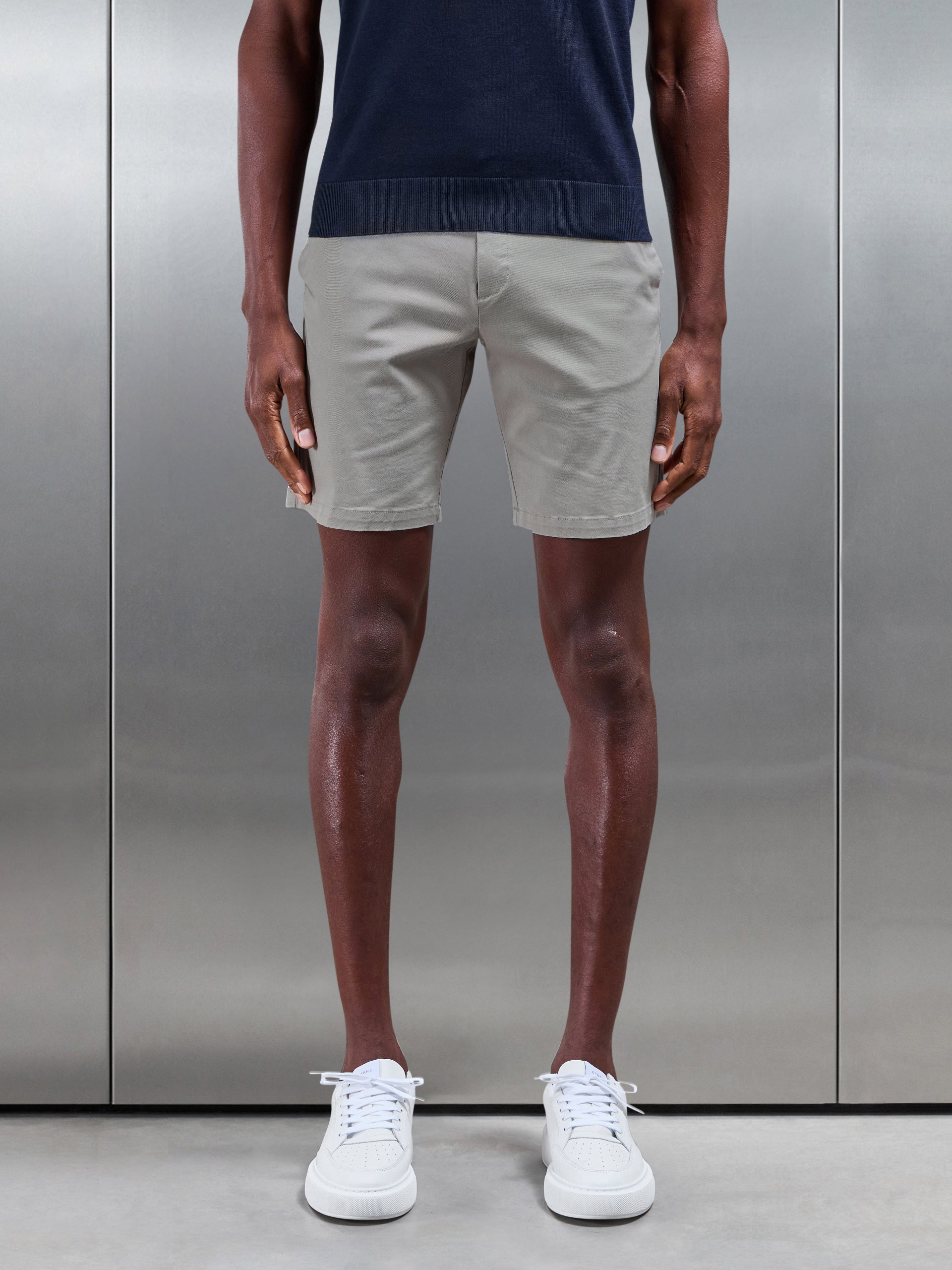 Tailored Chino Short in Stone