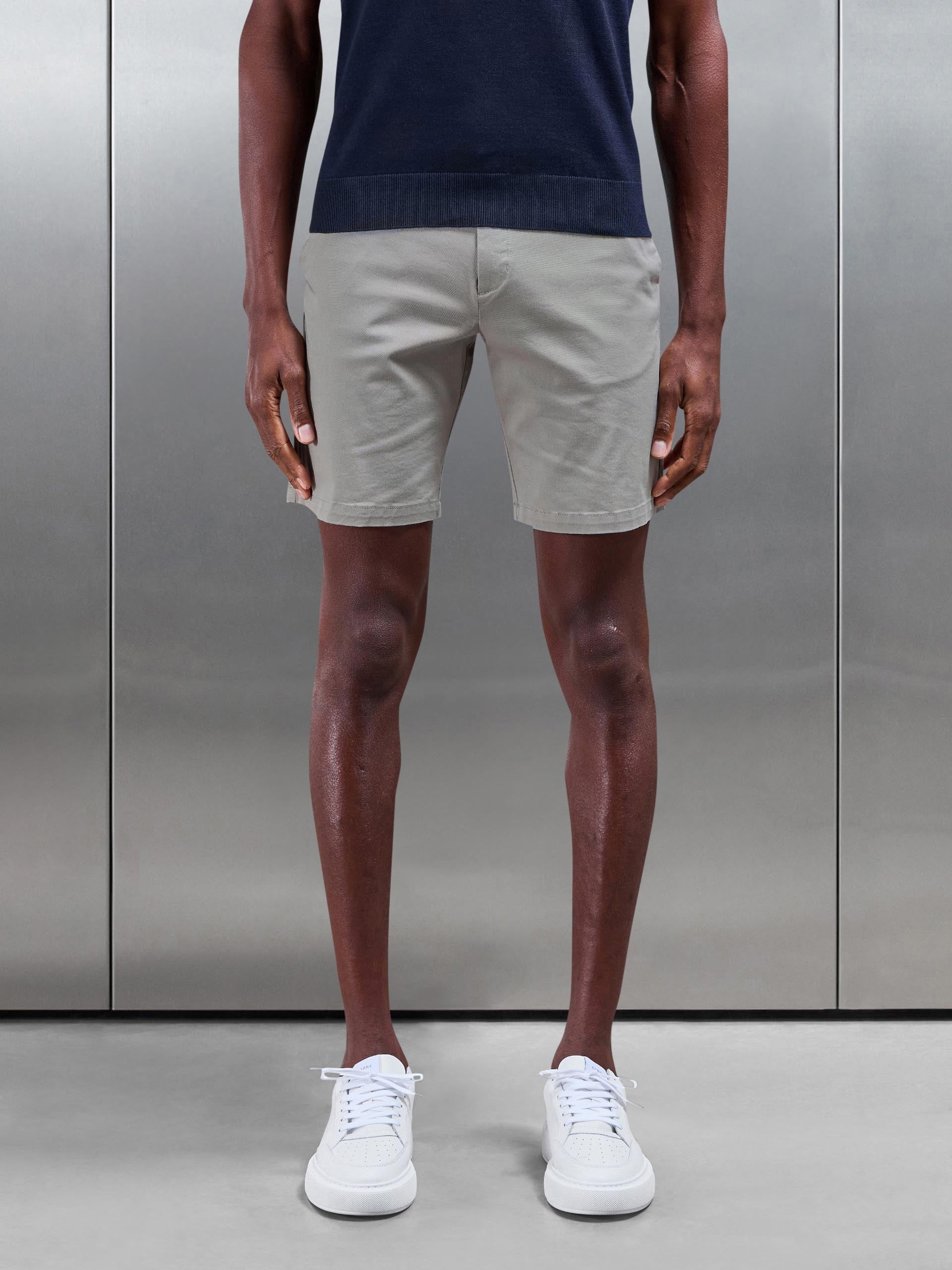 Tailored Chino Short in Stone
