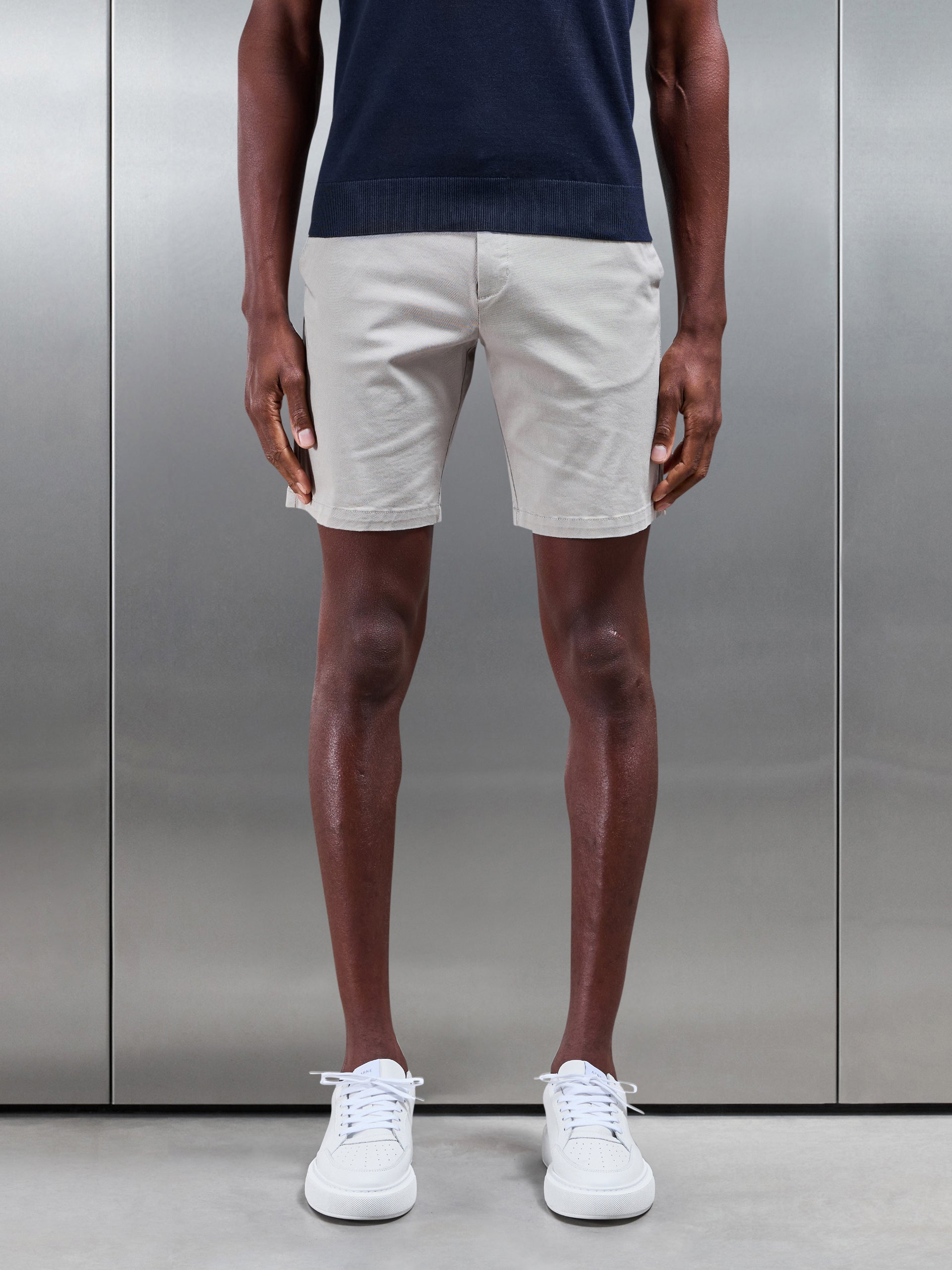 Tailored Chino Short in Stone