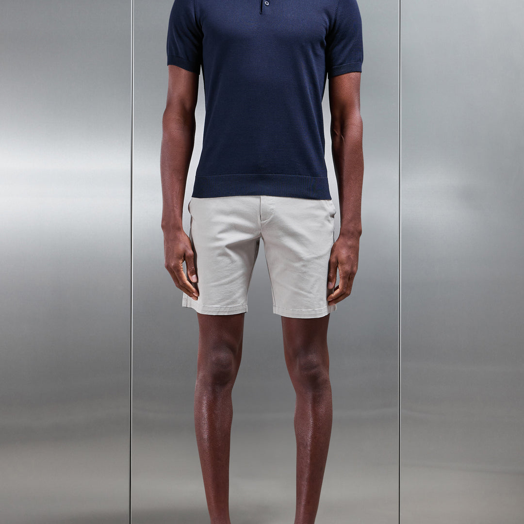 Tailored Chino Short in Stone