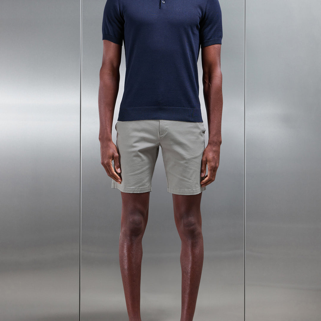 Tailored Chino Short in Stone