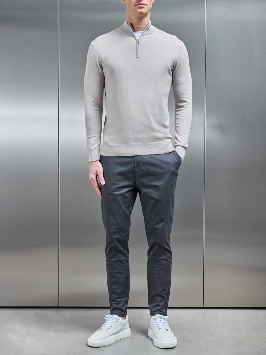 Tailored Chino Trouser in Grey