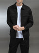 Tailored Cotton Cargo Jacket in Black