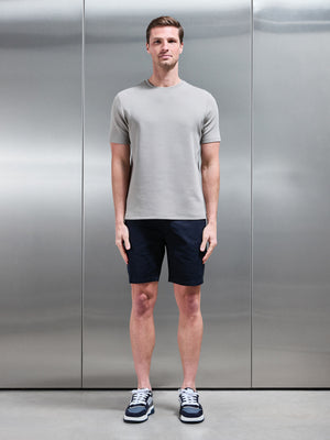 Tailored Drawstring Cargo Short in Navy