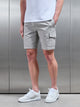 Tailored Drawstring Cargo Short in Stone