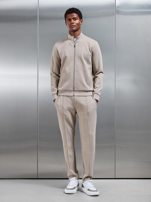 Tailored Knitted Jogger in Stone