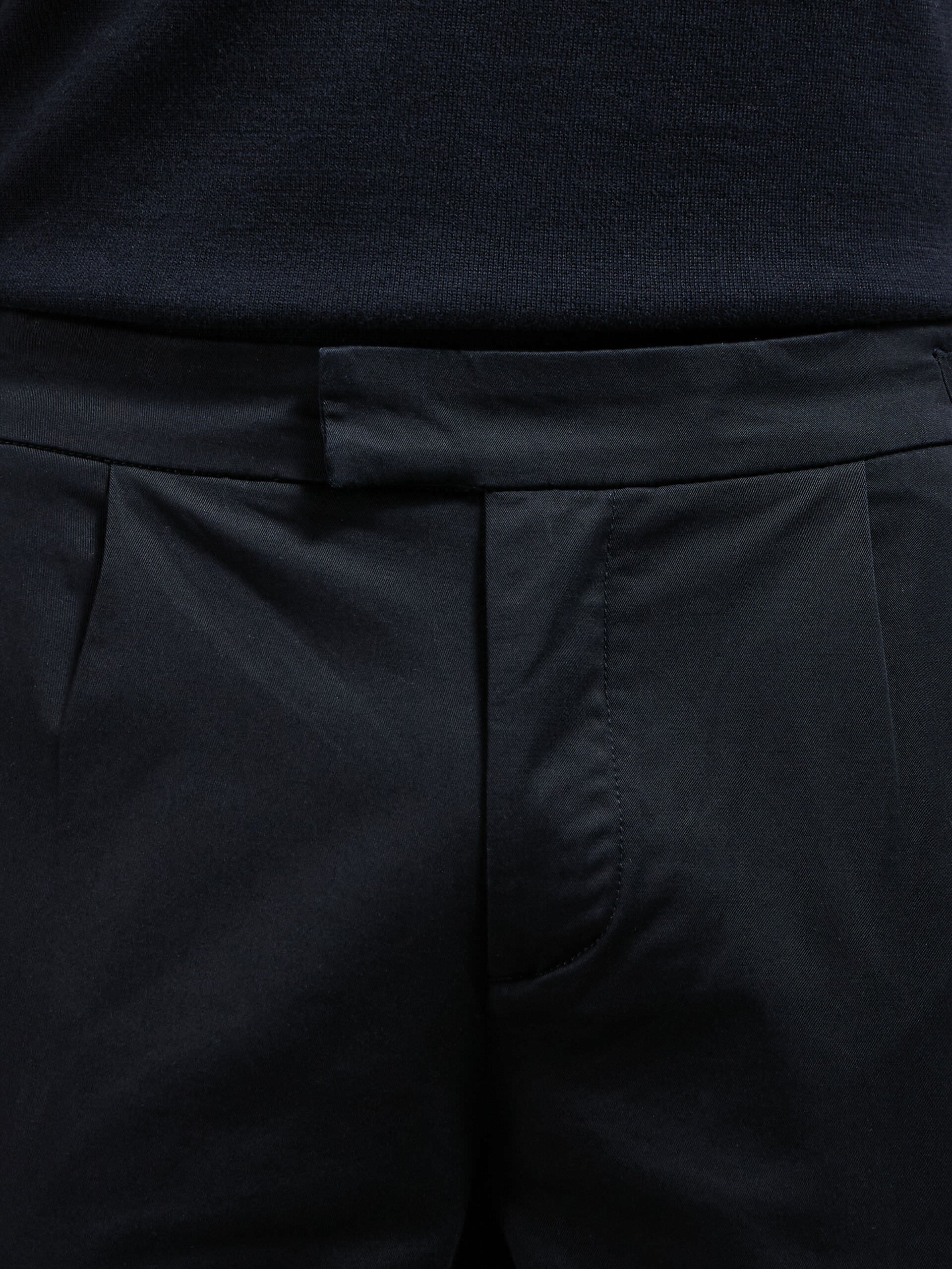 Tailored Side Adjuster Chino Trouser in Black