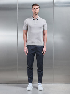 Tailored Side Adjuster Chino Trouser in Grey