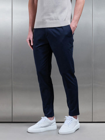 Tailored Side Adjuster Chino Trouser in Navy